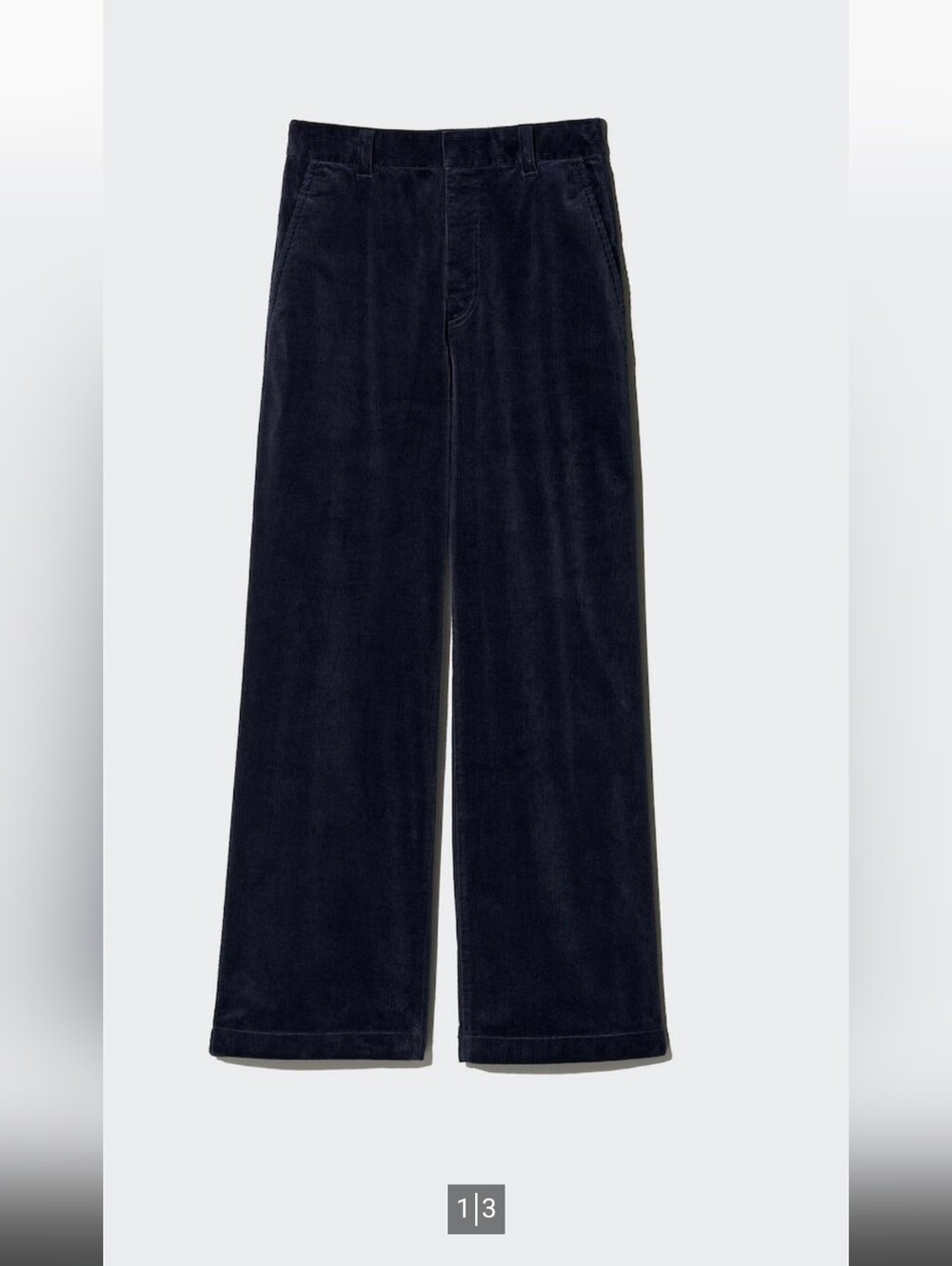 Women Wide-Leg Corduroy Pants - Blue